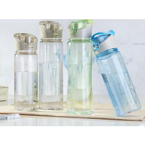 1PC New Leak Proof Sport Water Bottle High Quality Tour Hiking Portable Bottles 600ml 750ml JA 0019