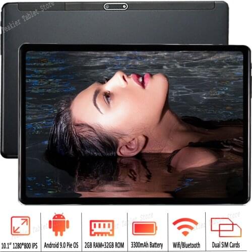10 inch tablet PC Quad Core Android 9.0 WiFi Bluetooth Dual SIM Cards 3G Phone call Tablets 2GB RAM 32G ROM 64G memory card