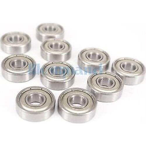 10)609ZZ 9x24x7mm ABEC1 Thin-wall Shielded Deep Groove Ball Bearing