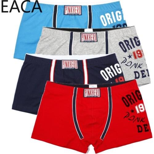 4pcs Pink Heroes High-Quality Male Panties European And American Style Men Underwear Cotton Men Boxer Shorts Gay cuecas cool