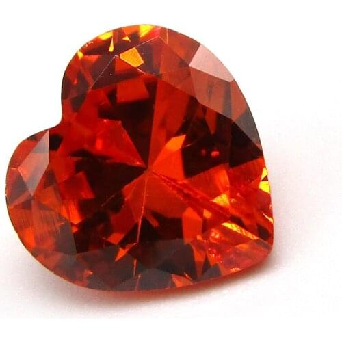 50pcs/Lot WuZhou Pick Size 3x3~12x12mm Cubic Zirconia Orange Loose CZ Stone For Jewelry Making