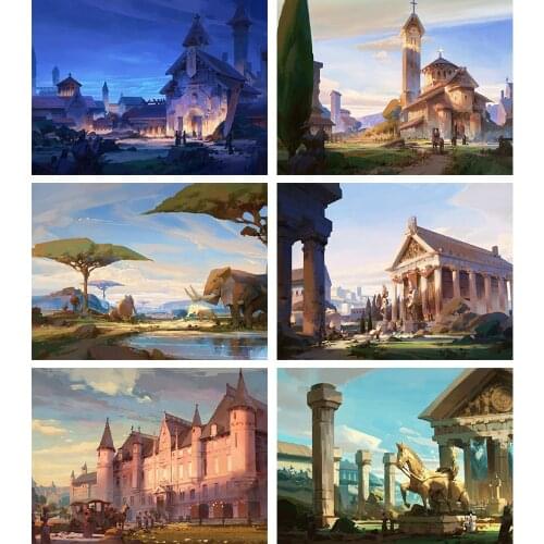 5D New Diamond Embroidery DIY Full Diamond Oil Painting Landscape Cross Stitch Home Decoration Painting Can Be Customized