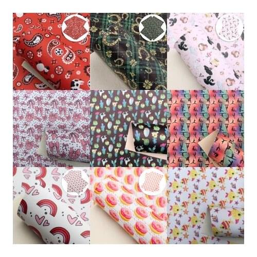 David accessories 20*33cm Smooth Paisley Faux Leather Fabric for Tissue Kids Needlework DIY Handmade Accessories,1Yc12249