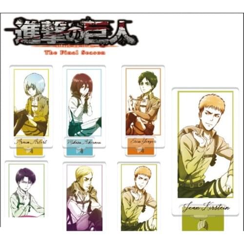 Anime Attack on Titan Eren Jager Mikasa Ackerman Bags Pendant Transparent Keychain Acrylic Keyring Cosplay Decor Cartoon Charm