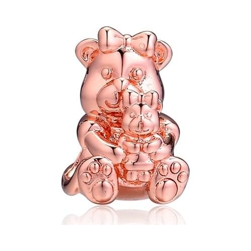 Free Shipping Dora Bear Charm Sterling Silver Jewelry For European Bracelets Woman DIY Beads For Jewelry Making