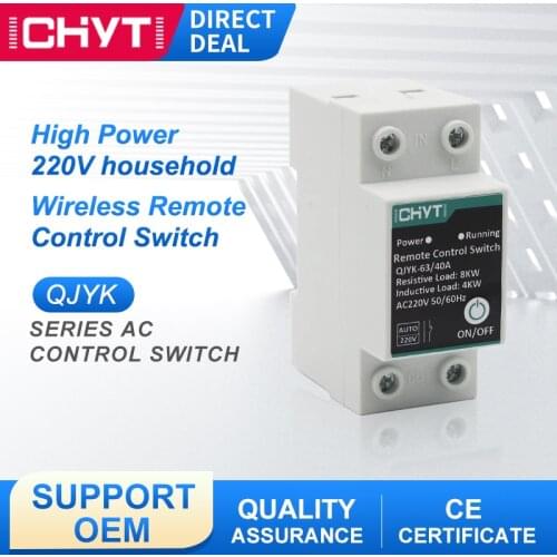 315Mhz High Power Wireless Remote Control Switch AC220V 40A 63A 1000M For Factory Farm Office Exhaust Fan/Pump/Heater/Light