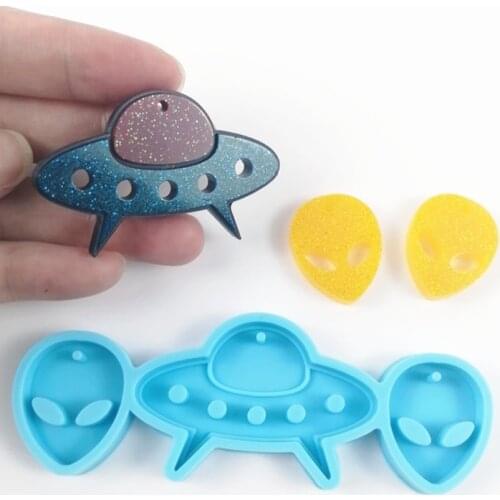 Keychain Epoxy Resin Mold Earrings Pendant Silicone Mould DIY Crafts Jewelry Necklace Casting Mold Resin Jewelry Making Tools