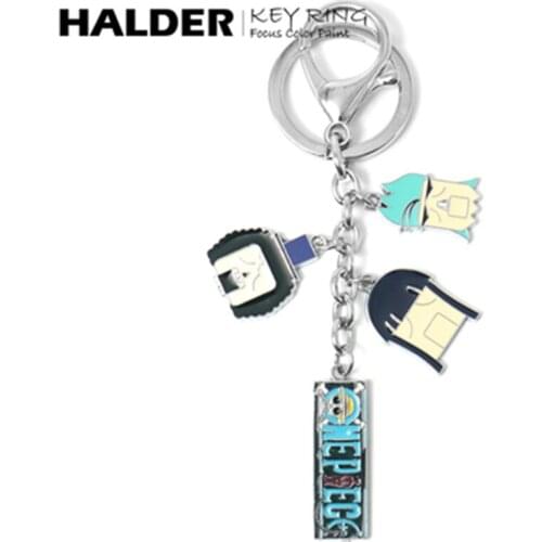 ONE PIECE Cosplay Key Chain Brook Keychains Aame Metal Accessories Toys Nico Robin Pendant Backpack Medallion