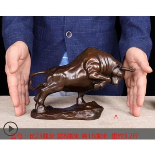 Pure copper bullfighting home office crafts copper bull living room Decoration