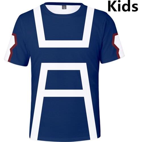 3 To 14 Years My Hero Academia Clothing Kids Boys Girls Short Sleeve tshirts T Shirts Fashion Cartoon Tee shirt Children Clothes
