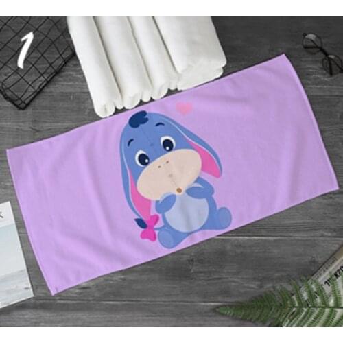 Disney Eeyore Style Anime Figures Cartoon Product Cosplay Accessories Customized Bath Towel Washcloth Gift