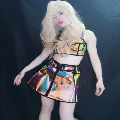 DC103 Ballroom dance singer costumes stage show wears catwalk mirror dj dresses bikini models bar club party performance clothes