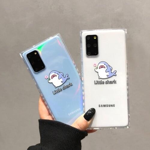 Square soft case for Samsung Galaxy s21 phone case s20fe note20ultra s9plus transparent soft case s10 s20plus original case