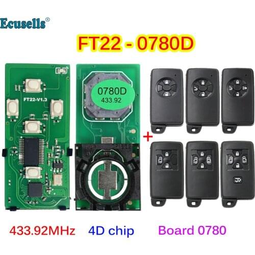 Lonsdor FT22-0780D 433.92MHz Smart Keyless Go Remote Key PCB with 4D Chip for Toyota Alphard 2006-2016