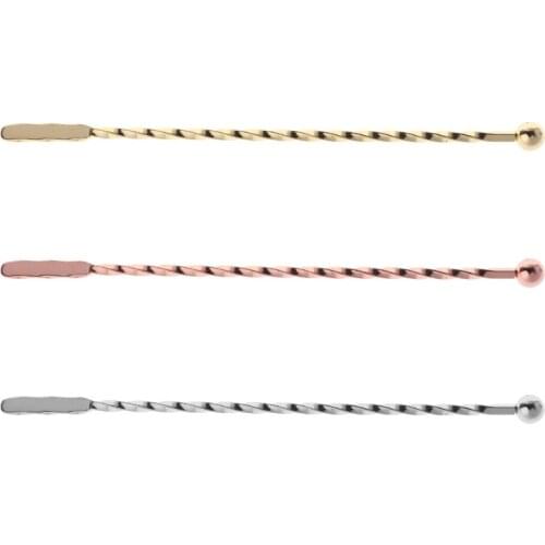 Stainless Steel Muddler Threaded Swizzle Stick Coffee Cocktail Stirring Bar Tool