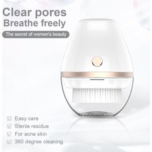 New Sonic Vibrating Facial Cleansing Brush 3 Brush Heads with 3 Modes Waterproof Smart Timer Wireless Charging for Face Cleaning