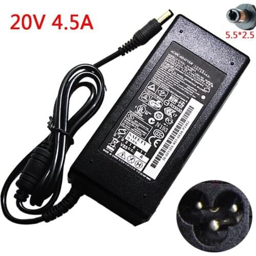 New 20V 4.5A 90W 5.5*2.5 power supply Adapter Charger For Lenovo Y460 Y470 G480 Y580 Y450 Notebook