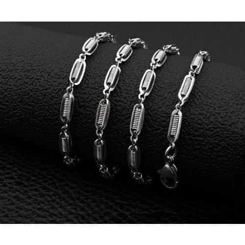 New 2020 Geometric 3.5mm Chain Stainless Steel Necklace Jewelry Statement Metal Tiny Beaded Choker Necklace Party Gift 50cm