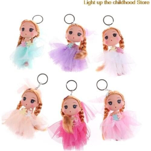 New Arrival 12CM Doll Action Figure Toy Mini Dolls Toys Keychain Princess Dolls For Girls Anime Brinquedos Gift