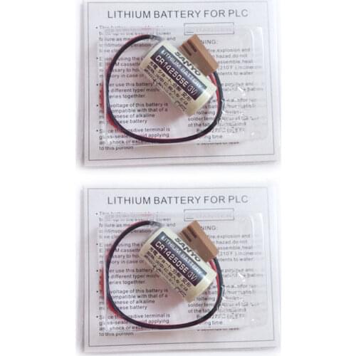 Lot 2pcs Genuine New For SONYO CR14250SE 3V 1000mAh CR1/2AA CR14250 14250 PLC Industrial Lithium Battery Pack with Plug