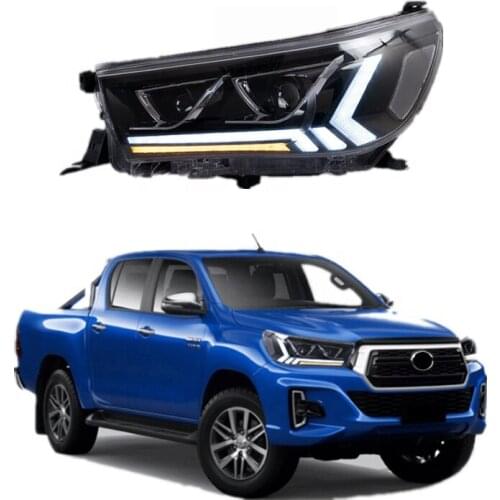 Head lamp with Full LED DRL Headlights For Toyota Hilux 2015-2018 2019 Revo Vigo Rocco