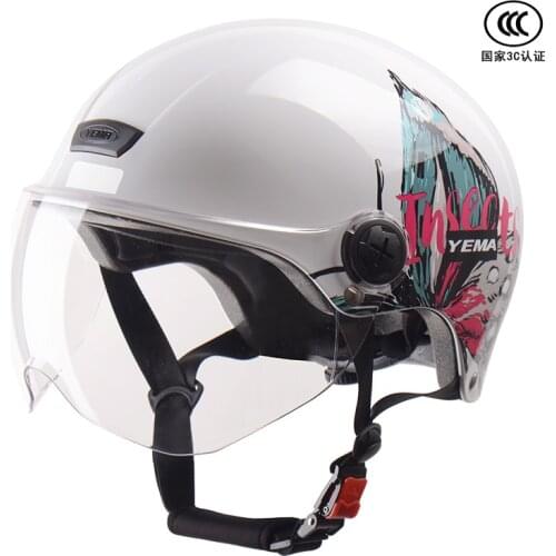 Dot Certified Motorcycle Electric Car Half Helmet Female Summer Portable Battery Car Helmet Male Sun Protection Helmet