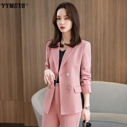 Professional Womens Clothing Large Size Temperament Slim Long-sleeved Ladies Pants Suit Two-piece Fashion Office Work Clothes