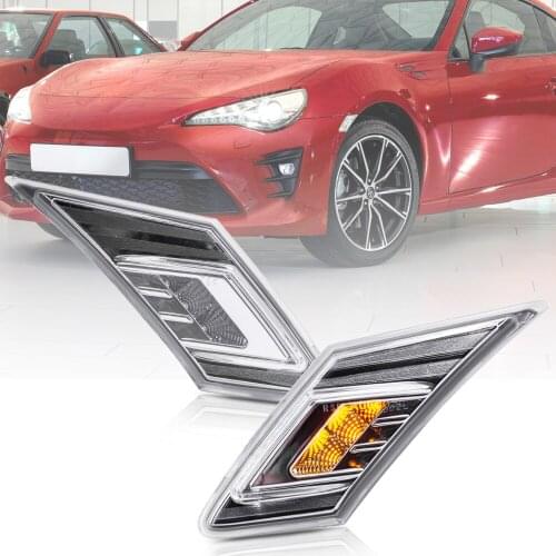 Clear Lens Switchback LED Side Marker Turn Signal Light For Subaru BRZ For Toyota GT86 For Scion FR-S Running/Positon Lamps