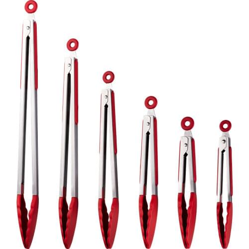 7/9/12/14/16 Inch Food Grade Silicone Food Tong Kitchen Tongs Utensil Cooking Tong Clip Clamp Accessories Salad Serving BBQ Tool