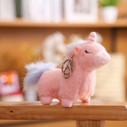 Cute Unicorn Plush Keychain Pendant Cartoon Pony Doll Boutique Grab Machine Doll