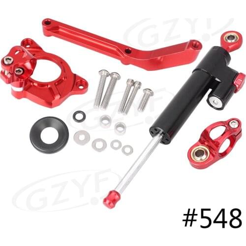 CNC Steering Damper Stabilizer w/ Bracket Mounting Kit Satety Control for Kawasaki Z1000 2014 2015 2016 Aluminum Alloy