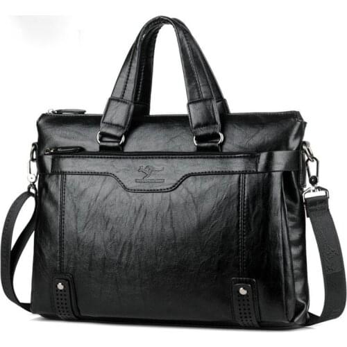 2021 Cowhide Leather Mens Briefcase Men Laptop Male Messenger Bag Mens Shoulder Bags Briefcases For Documents Bag