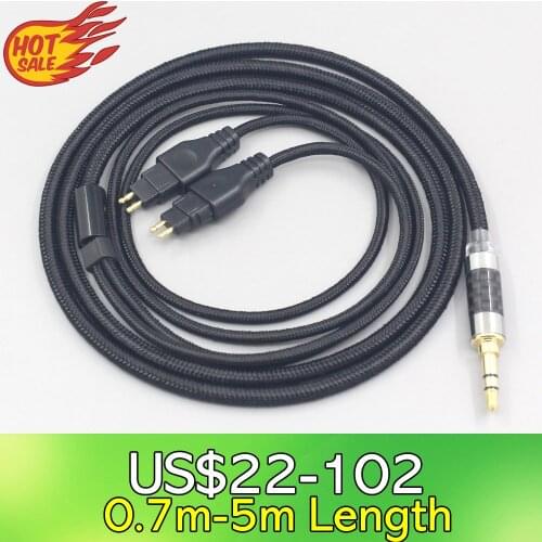 LN007508 Super Soft Headphone Nylon OFC Cable For Sennheiser HD580 HD600 HD650 HDxxx HD660S HD58x HD6xx Earphone