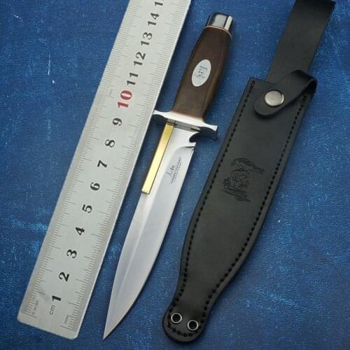 Outdoor Hunting Utility Straight Knife 440C Steel Survival Camping Fixde Blade Tactical Knives EDC Tools Wood Handle