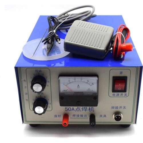 50A Spot Welder For Gold Silver Soldering 200W Hand Held Pulse Jewelry Welding Machine