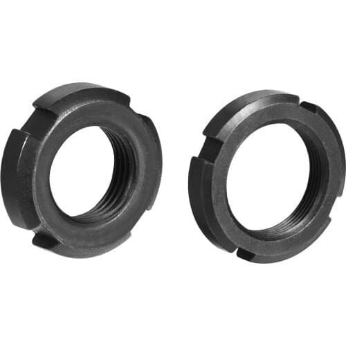 Uxcell 2 Pcs M16 M18 M20 M24 M25 M27 M30 M33x1.5mm Retaining Four-Slot Slotted Round Nuts Fine Thread for roller bearing