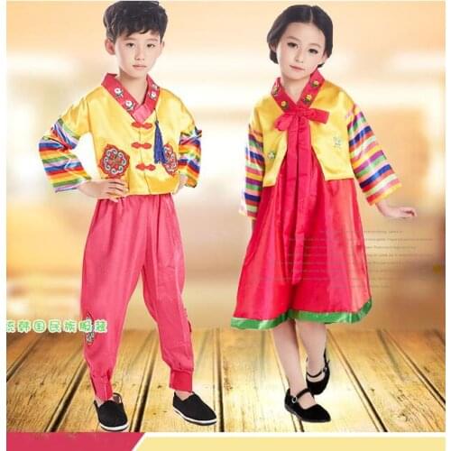 Spring Children Korean hanbok Girl&Boy Stage performance costume Dance