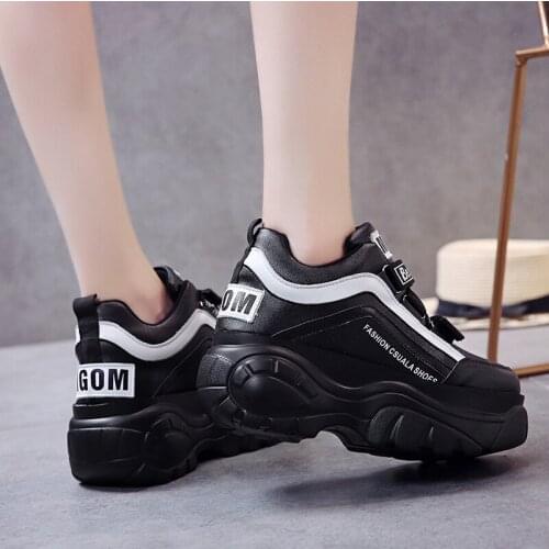 Super High Heels Platform Shoes Women Casual Shoes Wedges Shoes for Women Sneakers Lace-up Vulcanized Shoes Autumn Women Shoes