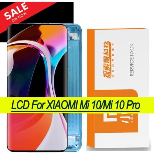 Original 6.67'' for Xiaomi MI 10 5G Mi10 LCD Display Touch Screen Digitizer Assembly for Xiaomi mi10 Display Repair Parts
