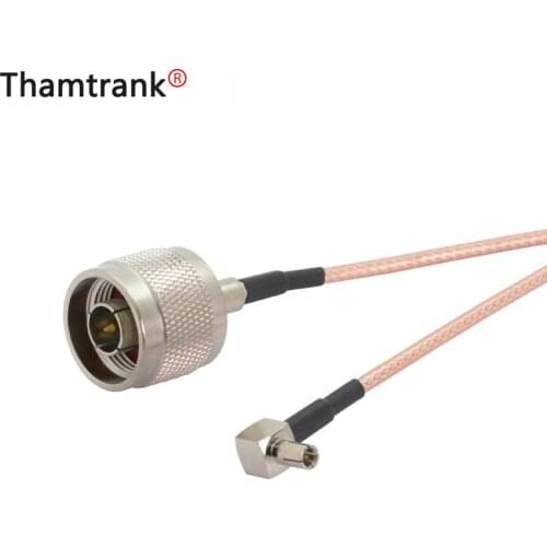 1PCS N Male Plug to TS9 Male Right Angle Connector RG316 RF Coaxial Cable Assembly TS9 to N Male Pigtail Cable