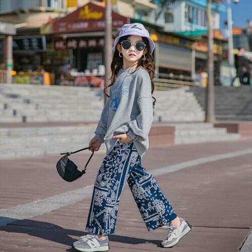 Girls Suits Sweatshirts + Pants 2pcs Kids Cotton Tracksuit 2021 Charming Spring Autumn Uniforms Sport Teenagers Outwear Children