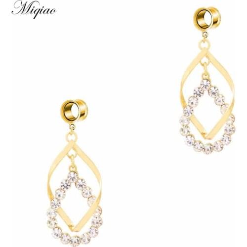 Miqiao 2pcs New Creative Spiral Drop Pendant Earrings 6mm-25mm Exquisite Piercing Jewelry