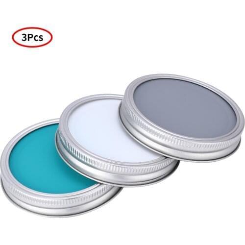 3Pcs 86mm Storage Canning Covers Leak Proof Sealing Caps Anti Splash Drinking Cups Lids Reusable Plastic Lid Cover for Mason Jar