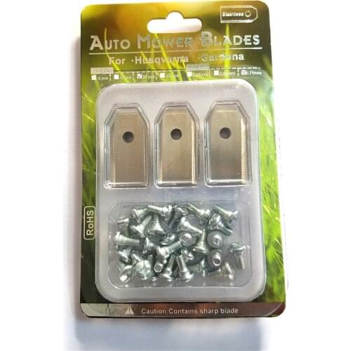 30pcs Silver 0.75mm Titaniu Lawnmower Lawn Mower Replacement Blade For Automower