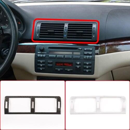 For BMW 3 Series E46 1998-2004 Car Interior Center Console Air Condition Air Vent Outlet Frame Cover Decoration Trim Accessories