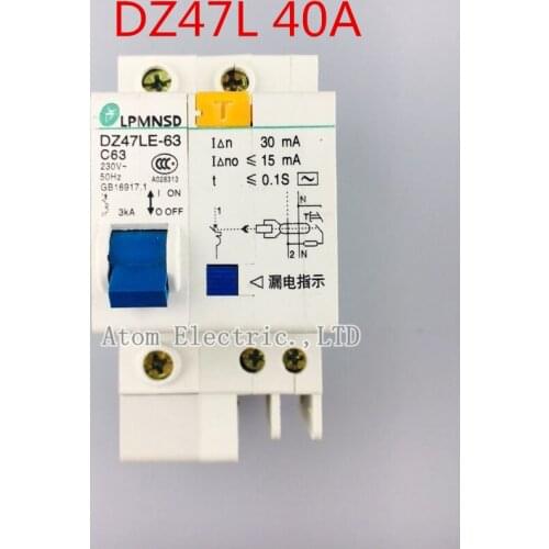 DZ47LE-63 1P40A Small leakage circuit breaker