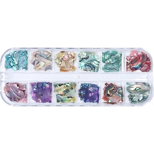Artificial Stone 1Box Delicate Nail Art Shell Sequins Mixed Fingernail Decoration Irregular for Party