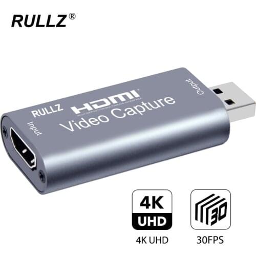 USB 2.0 Audio Video Capture Card HDMI 4K In 1080P Acquisition Card for PS4 XBOX HD Camera Phone PC Game Recording Live Broadcast