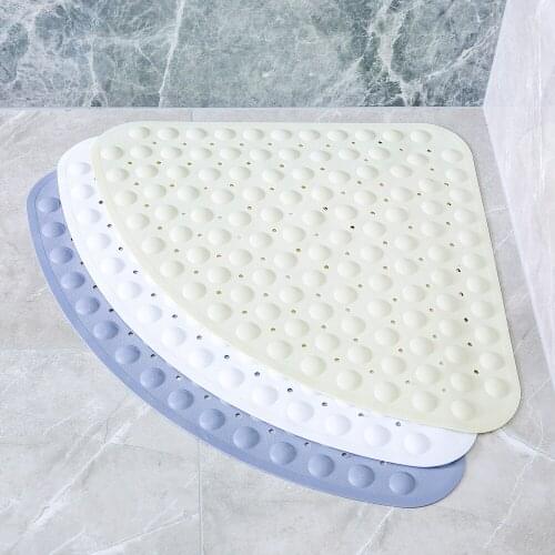 PVC Rugs Water-proof Non-slip With Suction Cup Breathable Solid Color Mat Solid Color Shower Room Bath Room Modern Home Carpet