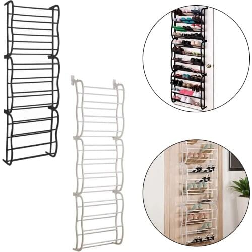 36-Pair Over-the-Door Shoe Rack Hanging Storage Organizer Shelf for Bedroom Dorm, Space Saving Solution for Small Places